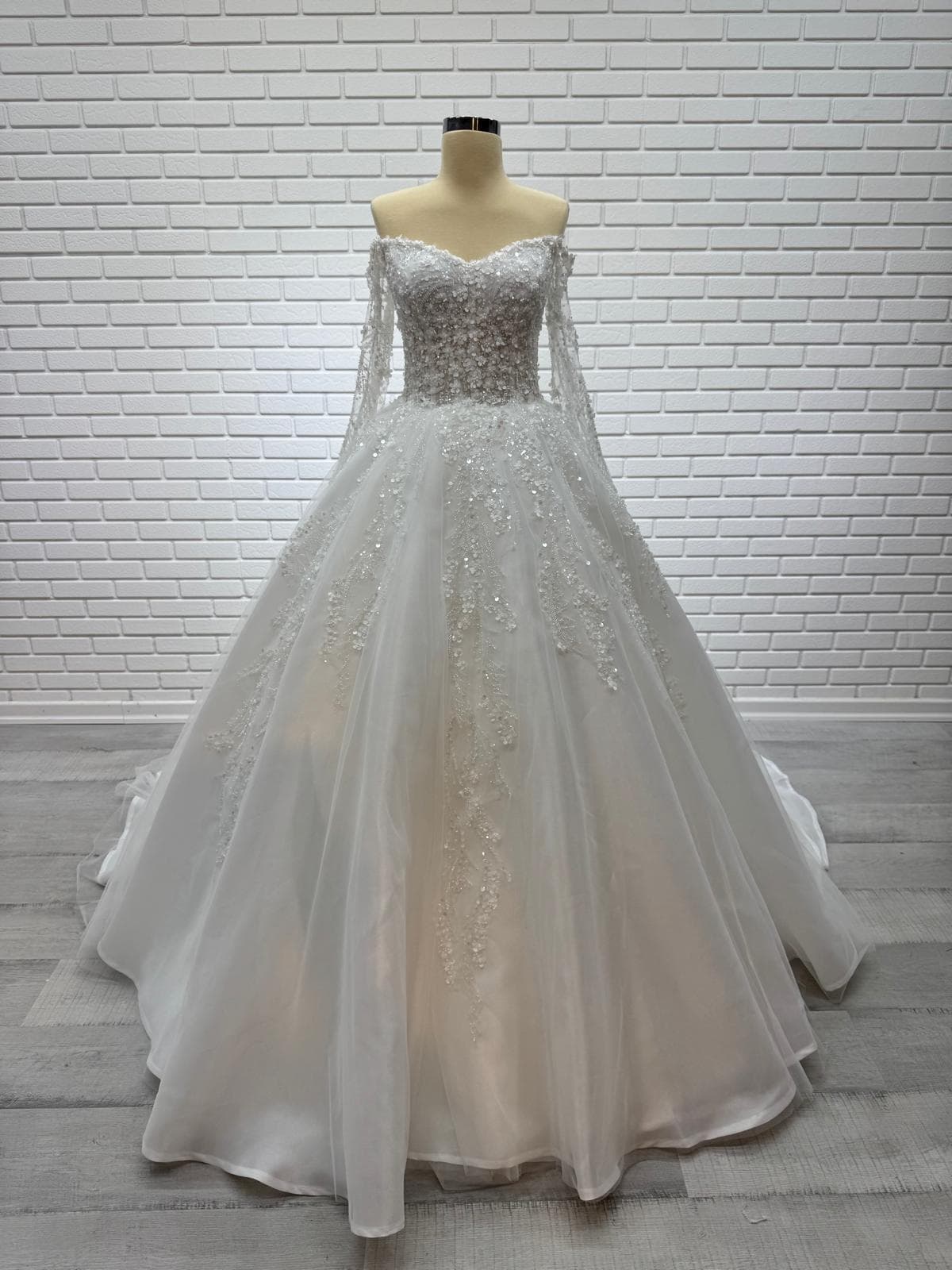 White Ball Gown Wedding Dress
