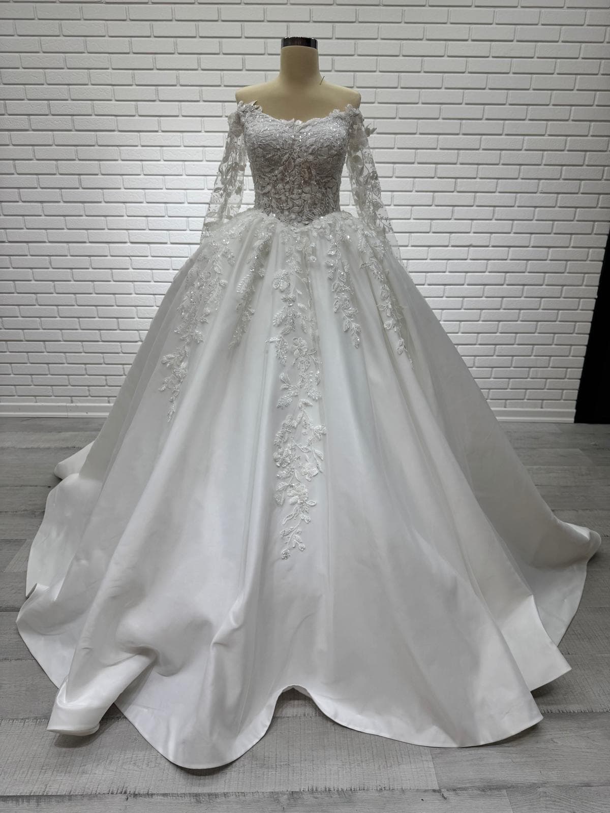 White Ball Gown Wedding Dress