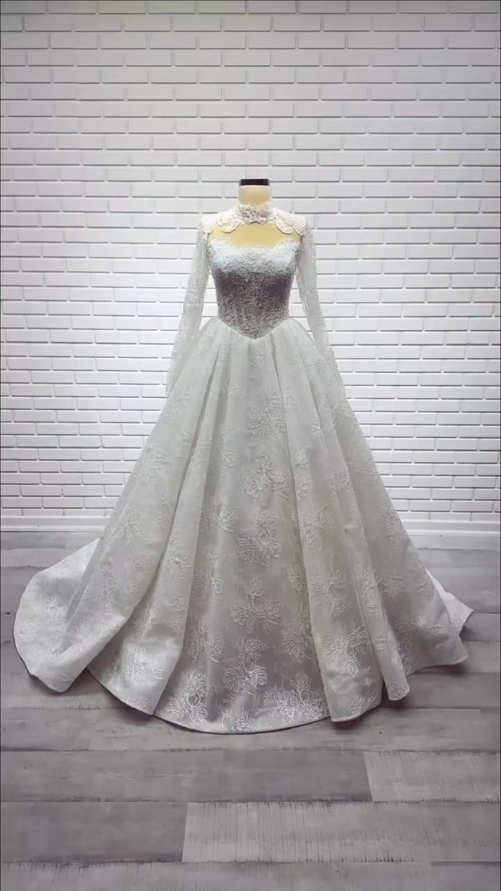White Podium Princess Wedding Dress 2026-47