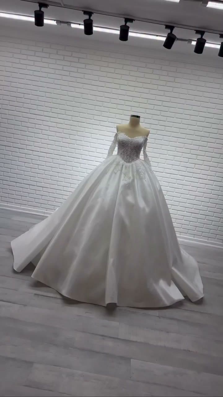 White Podium Princess Wedding Dress 2026-56