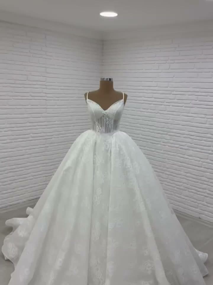 White Podium Princess Wedding Dress 2026-70